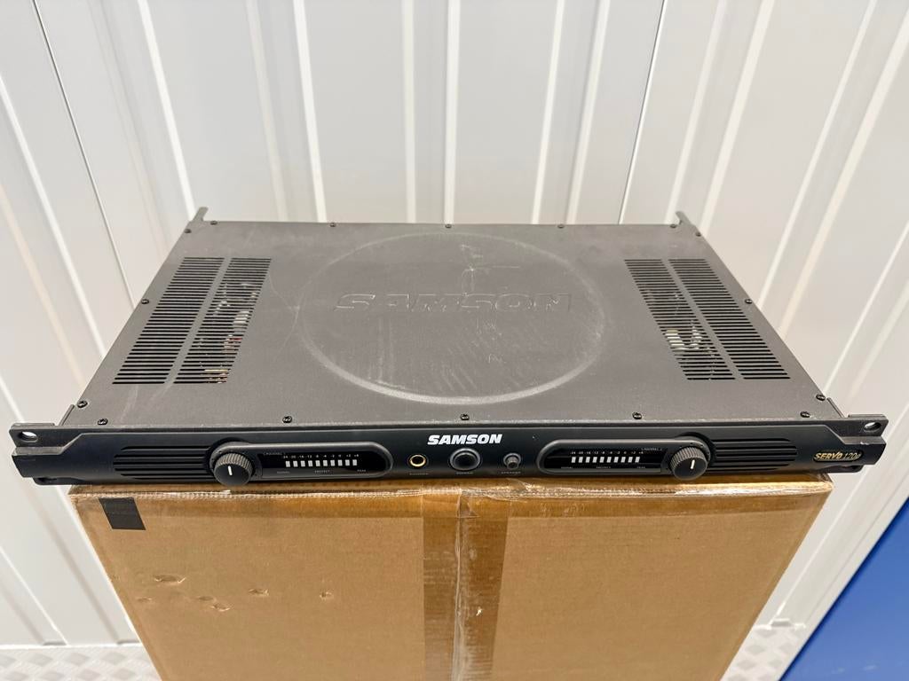 Samson Servo 120 Studio Eindversterker, Ophalen of Verzenden, Gebruikt, Minder dan 500 watt, Monitor(versterker)