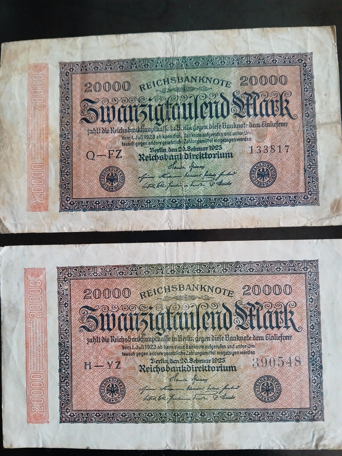 Duitse inflatiebankbiljetten - Set van 20+ biljetten, Ophalen of Verzenden, Duitsland, Setje