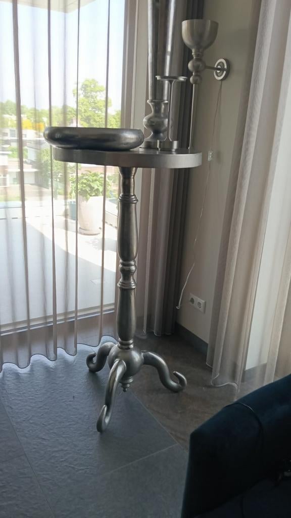 Hoge bijzettafel chroom, Ophalen, Zo goed als nieuw