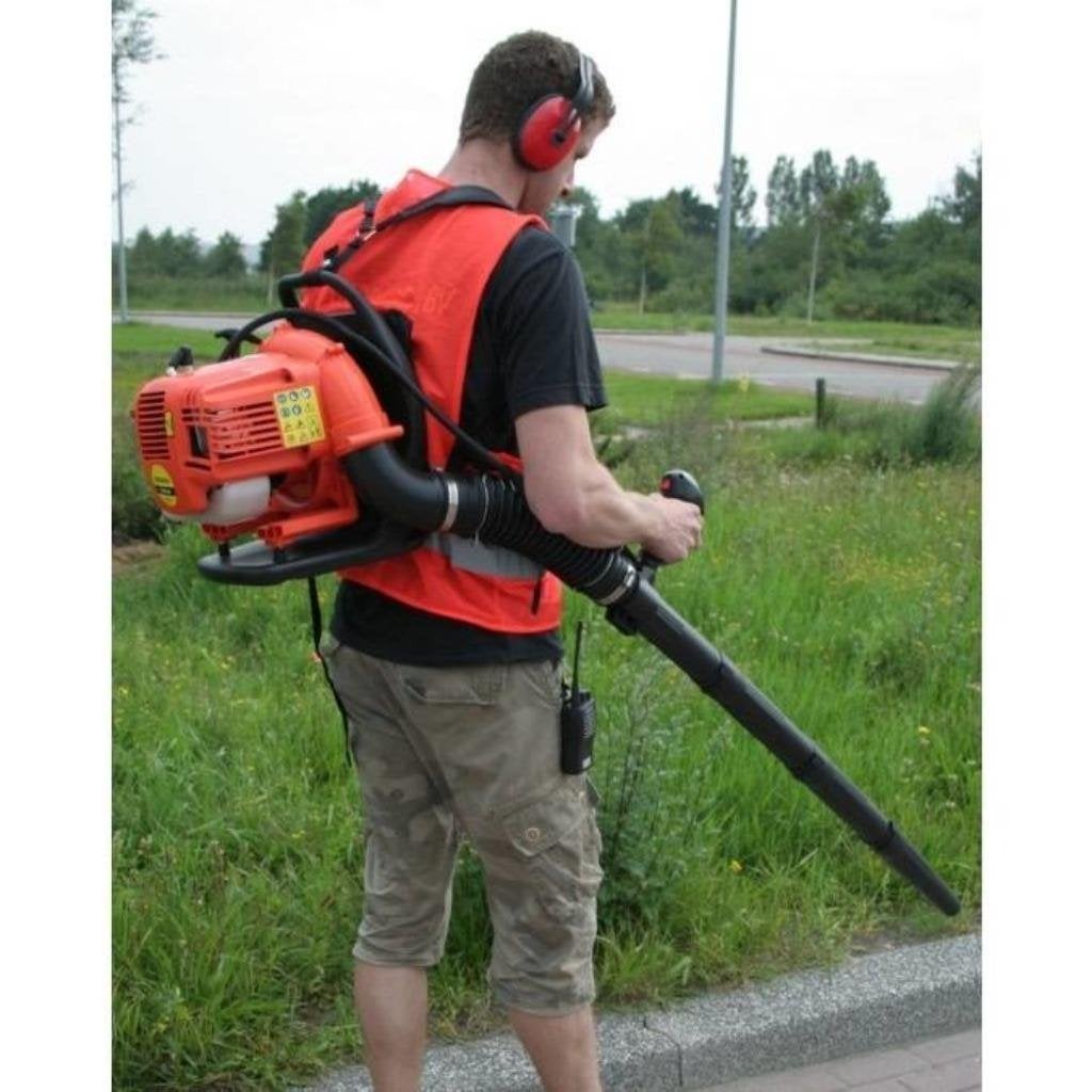 Bladblazer 41,5cc, rug gedragen. Gegevens: blaaskracht: 12m³, Ophalen of Verzenden, Nieuw, Benzine, Ruggedragen