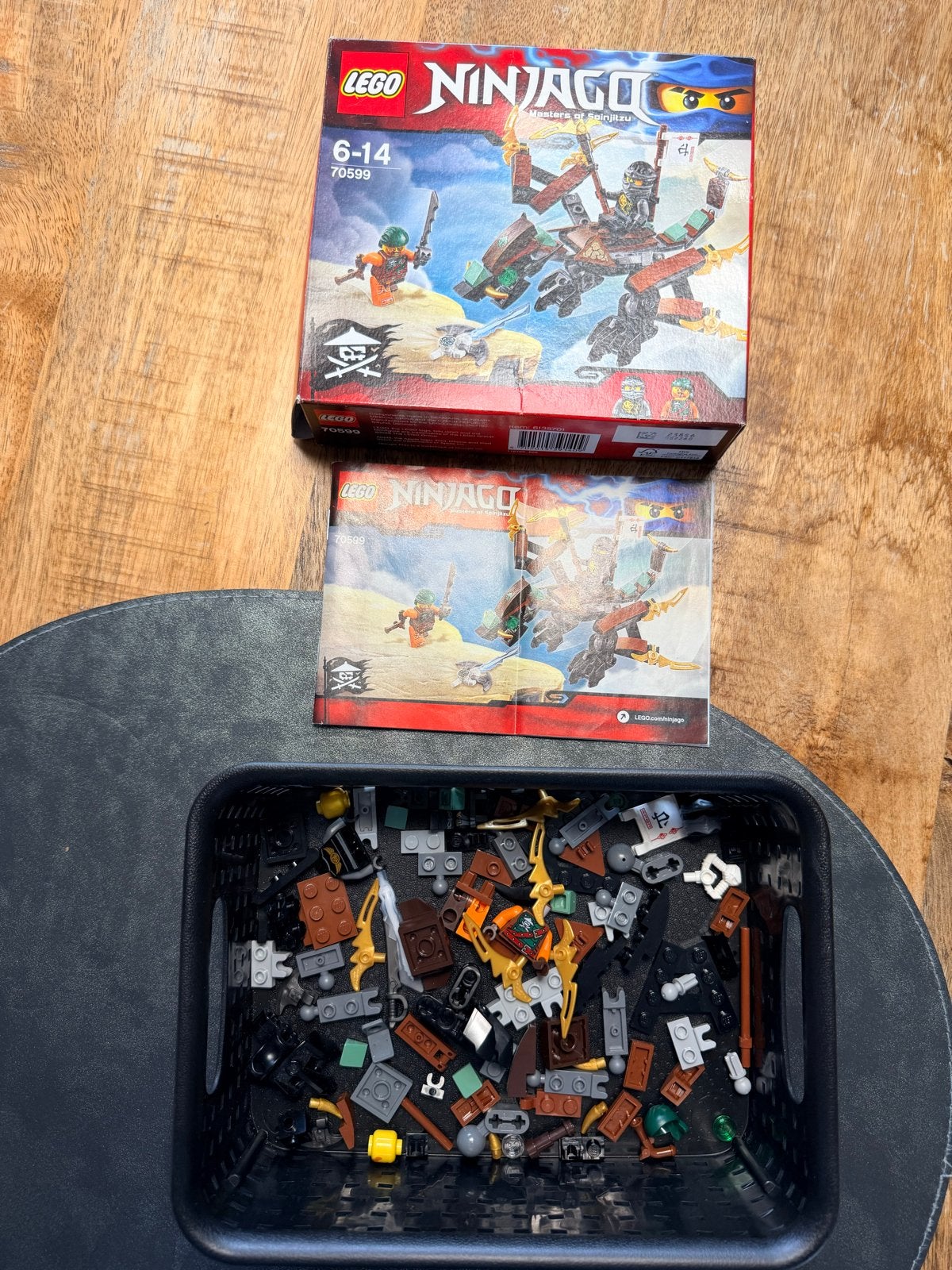 Lego Ninjago 70599 Cole's Draak - Complete set met doos, Ophalen, Lego, Zo goed als nieuw, Compleet