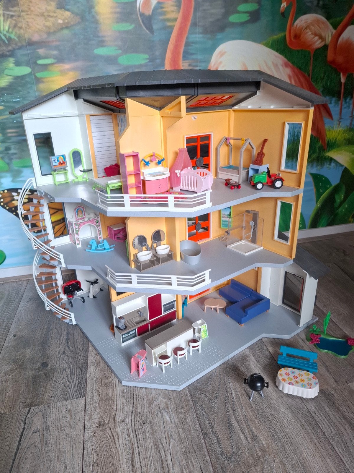 Playmobil Modern Woonhuis met alle kamers ingericht., Ophalen, Zo goed als nieuw, Jongen of Meisje