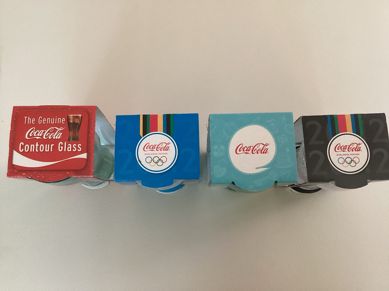Coca-Cola glazen Olympische Spelen 2012 (set van 4), Ophalen, Zo goed als nieuw