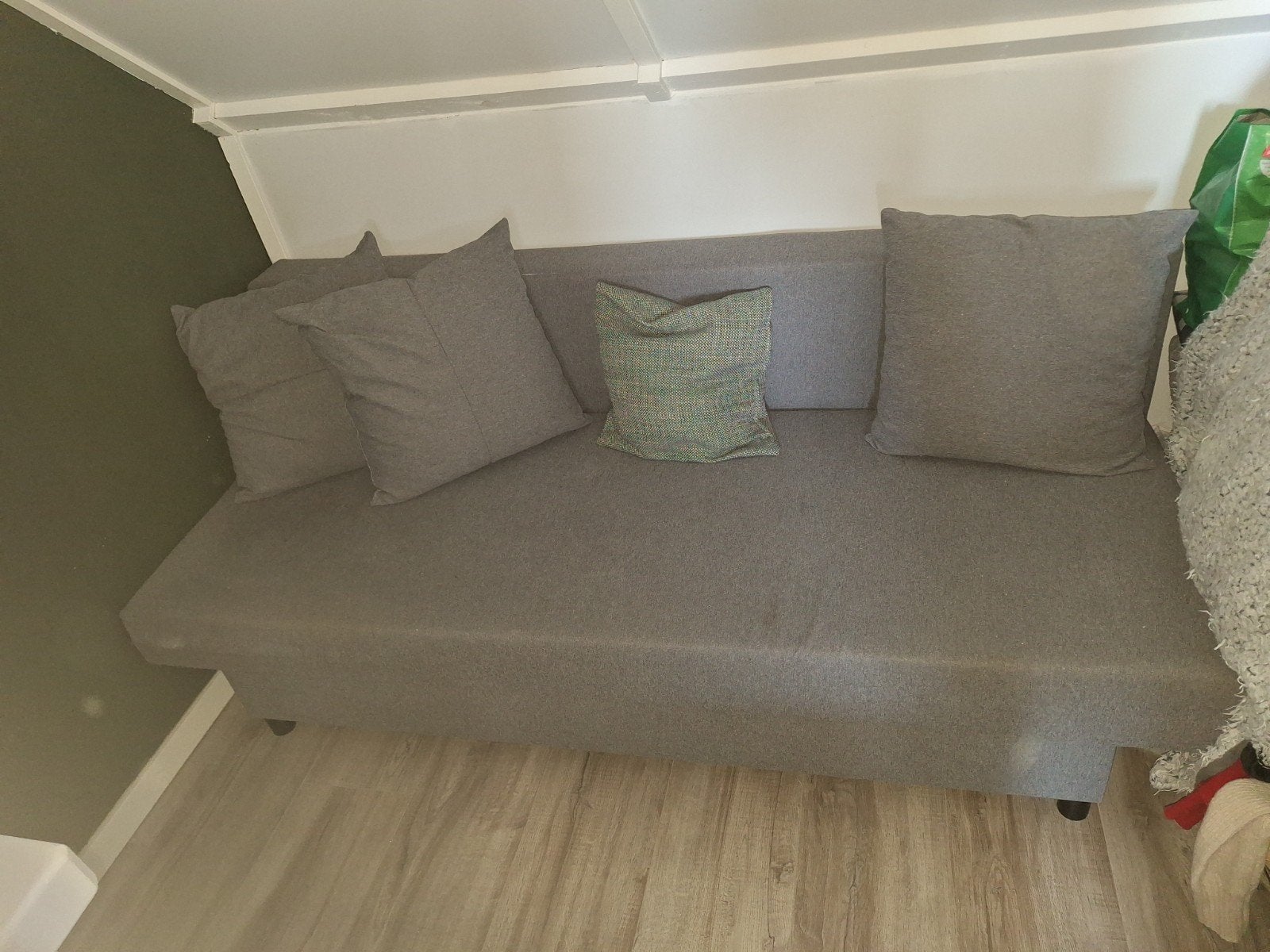 Slaapbank van  Ikea, Ophalen, 190 cm of minder, Zo goed als nieuw, Twijfelaar