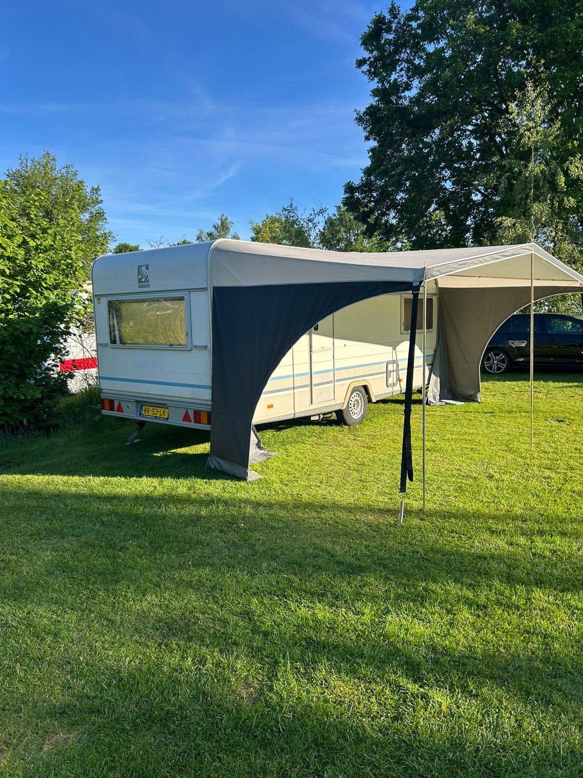 Dorema panoramaluifel maat 12 met zijwanden + stokken, Caravans en Kamperen, Camper-accessoires, Ophalen, Zo goed als nieuw