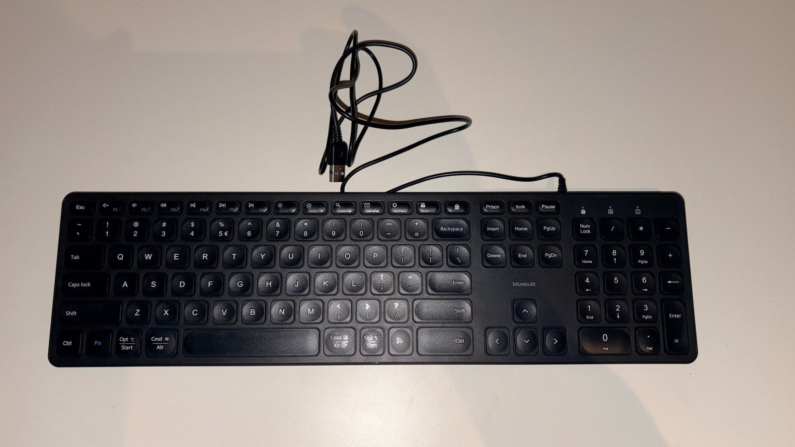 Blue Built Bedraad Toetsenbord QWERTY - Nieuw in doos, Nieuw, Ophalen of Verzenden, Qwerty, Numeriek gedeelte