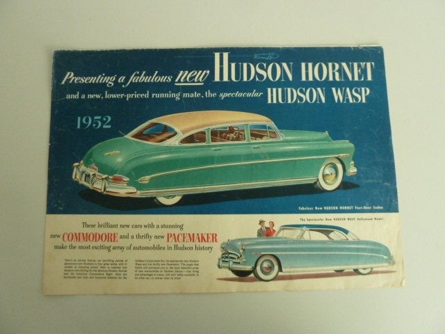 1952 Hudson Full Line Grote Prestige Brochure USA, Ophalen of Verzenden, Gelezen, Overige merken