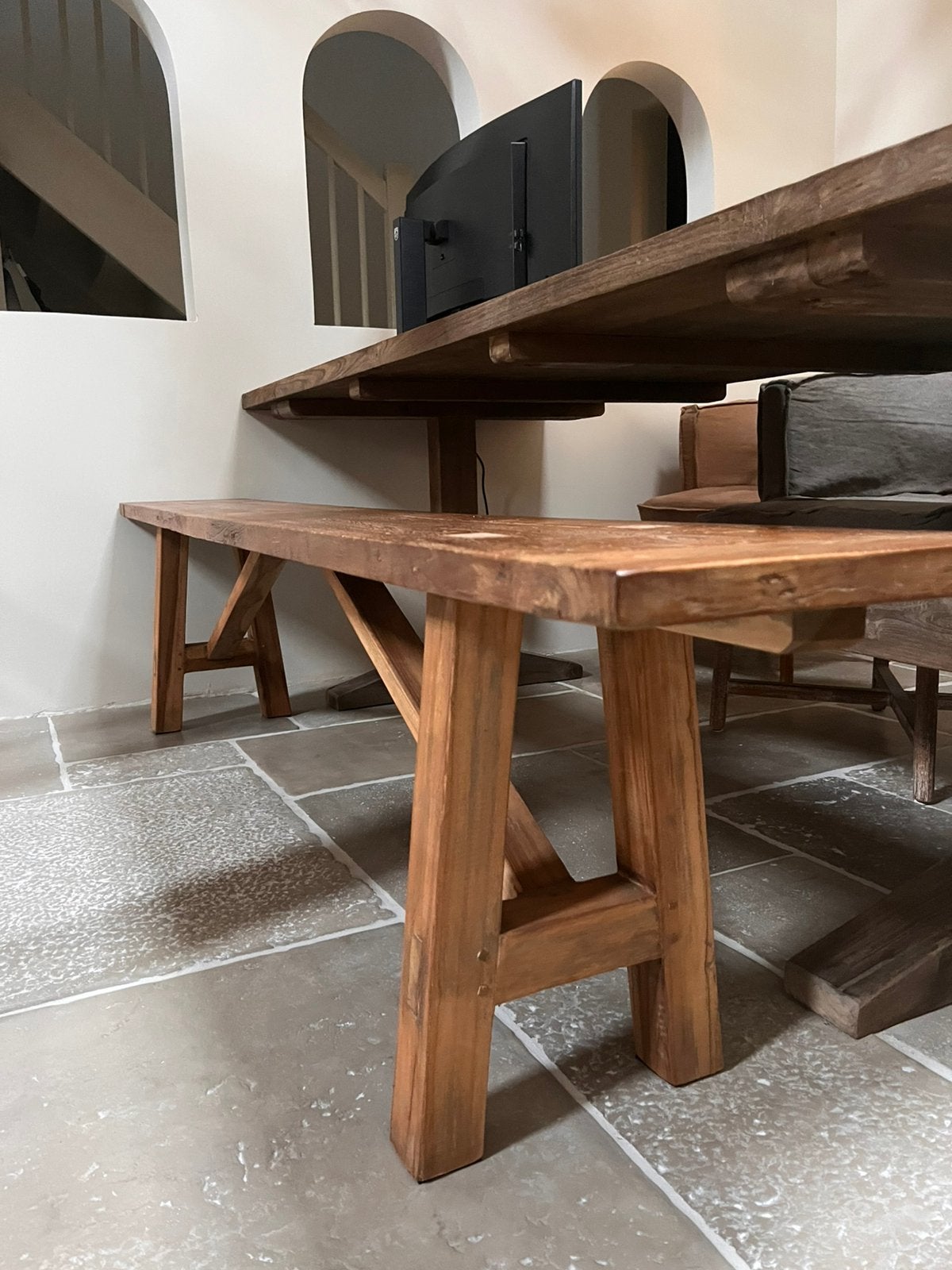 Eettafelbank hout 220cm, Ophalen