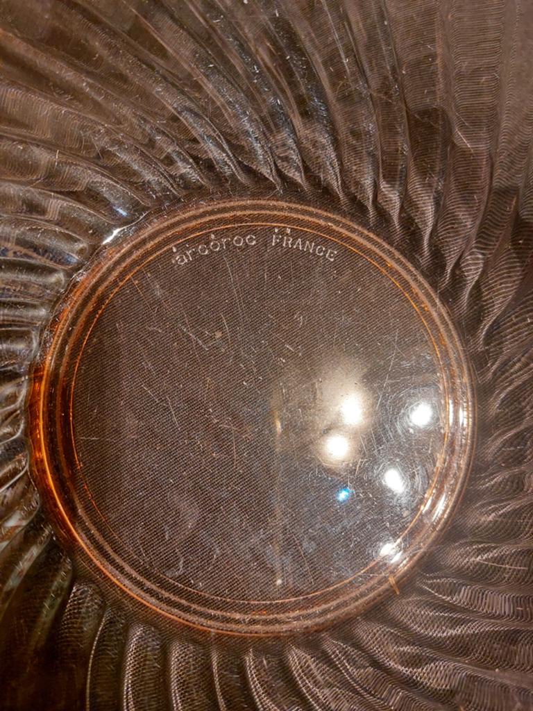 2 Arcoroc France roze glazen schalen, vintage, Ophalen of Verzenden