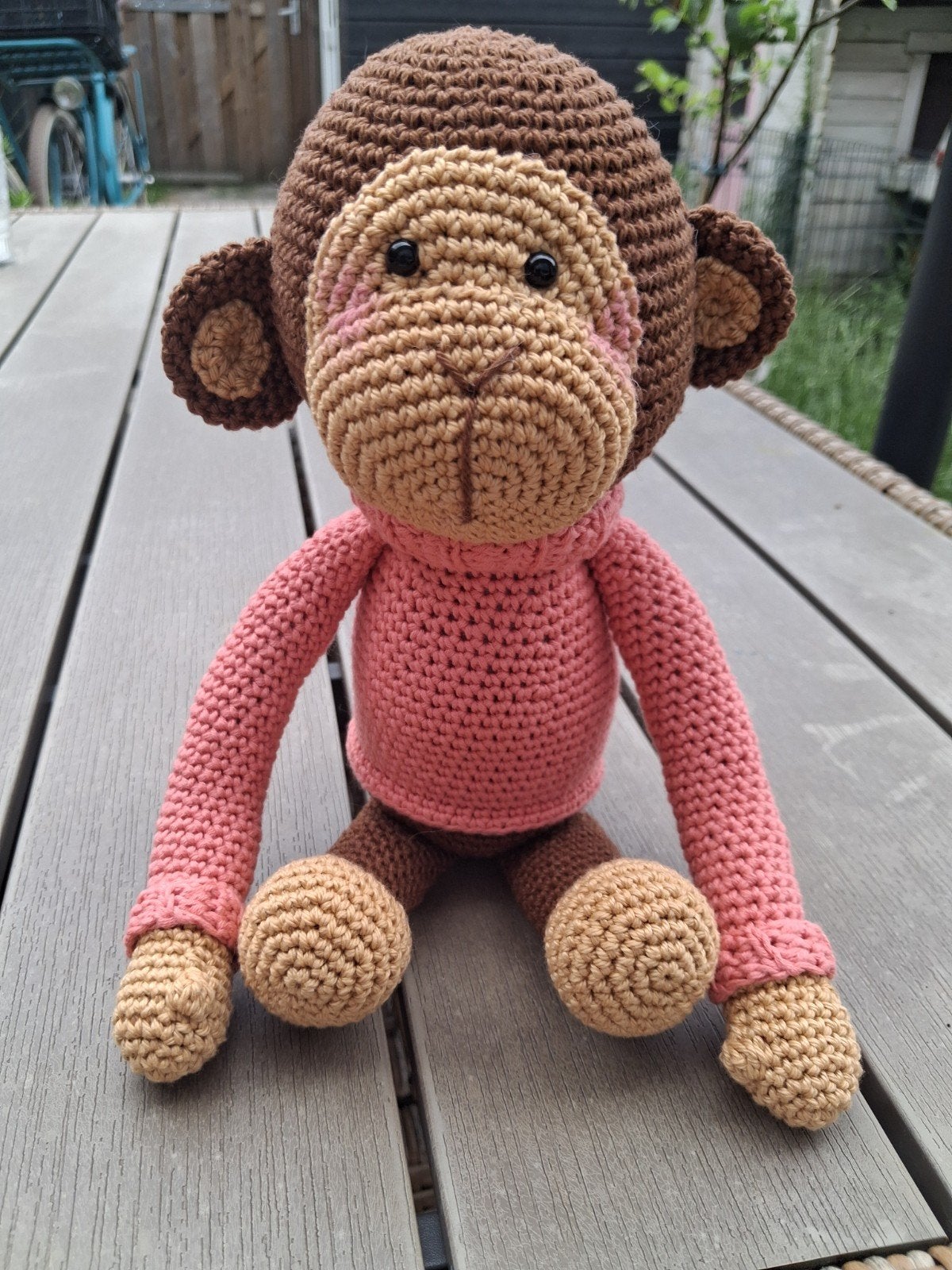 Leuke aapje gehaakt, Kinderen en Baby's, Speelgoed | Knuffels en Pluche, Ophalen of Verzenden, Nieuw, Overige typen