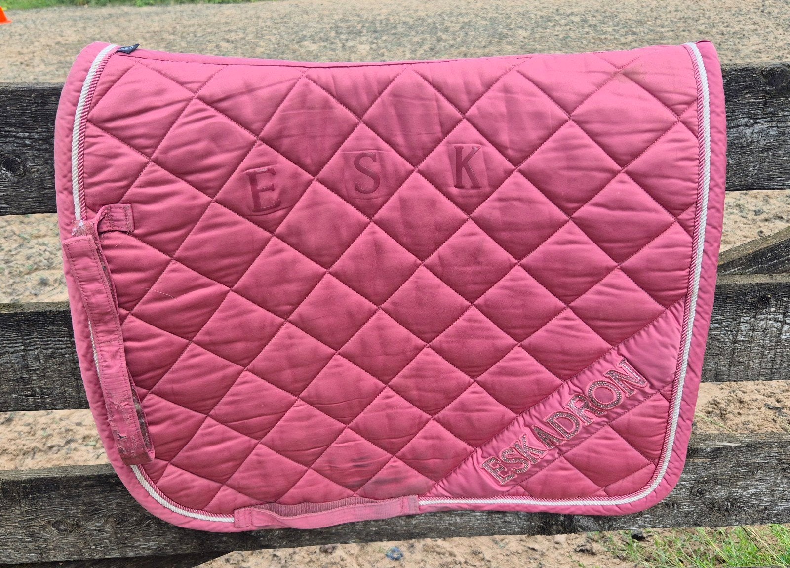 Eskadron Roze/Oud Roze Full dressuur, Full (L), Dressuurdekje, Ophalen of Verzenden, Zo goed als nieuw