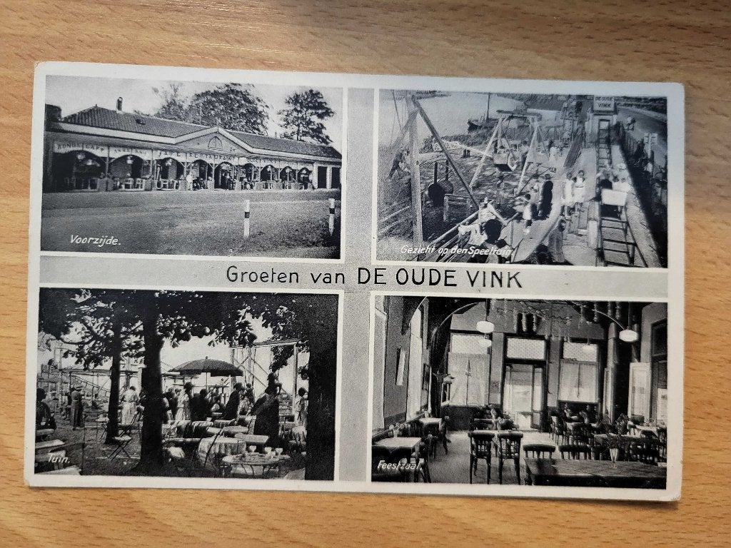 ansicht VOORSCHOTEN Oude vink meerluik, Verzamelen, Ophalen of Verzenden, Voor 1920, Zuid-Holland