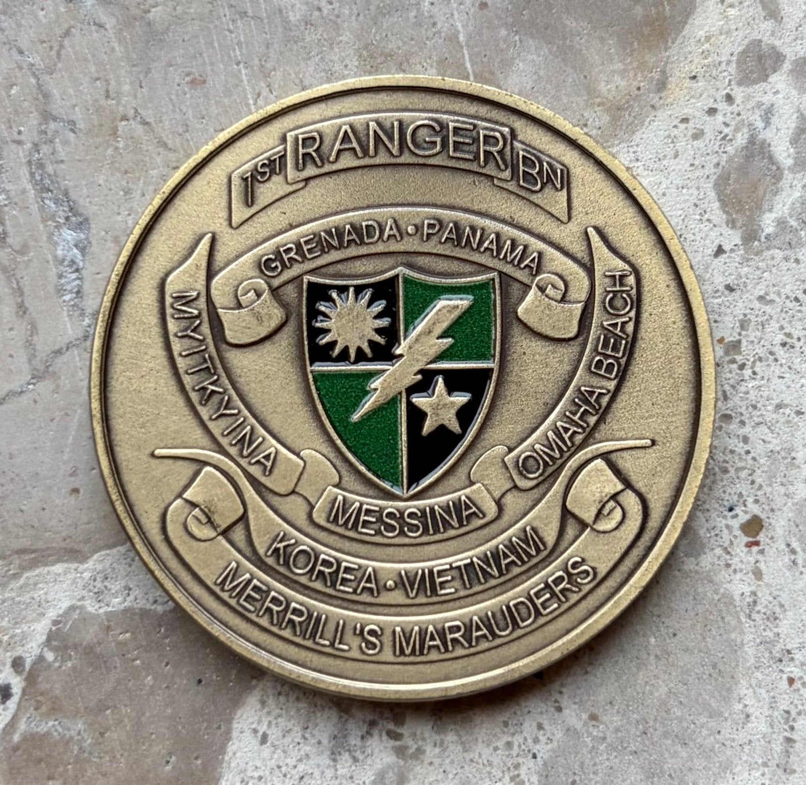 US Army 1st ranger special forces coin, Verzamelen, Militaria | Algemeen, Verzenden, Landmacht, Amerika, Embleem of Badge