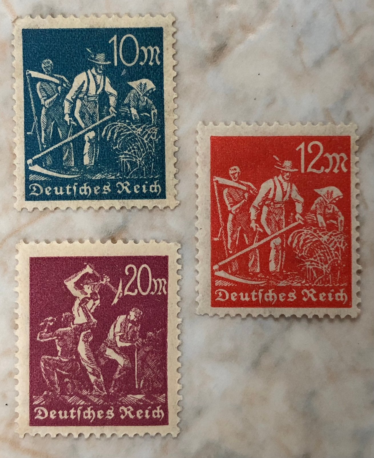 Arbeiders, 1923, Deutsches Reich., Postzegels en Munten, Postzegels | Europa | Duitsland, Verzenden, Overige periodes, Postfris