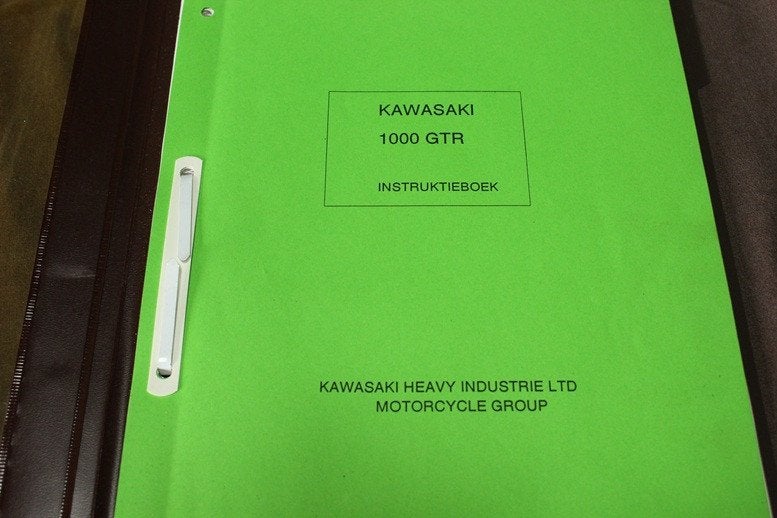 Kawasaki 1000 GTR instructie boek 1000gtr, Motoren, Handleidingen en Instructieboekjes, Ophalen of Verzenden, Kawasaki