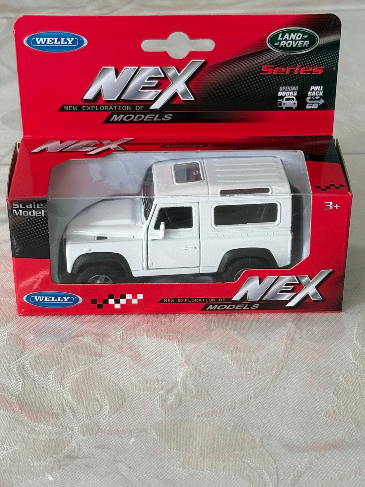 Welly NEX Land Rover Defender schaalmodel wit, Ophalen of Verzenden, Nieuw, Auto, Overige merken