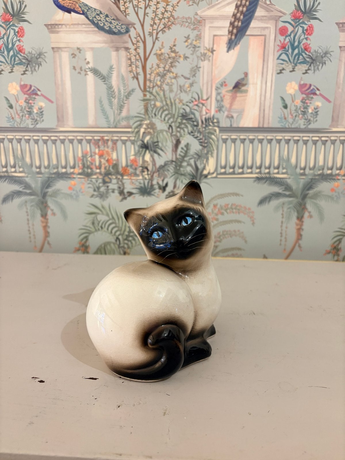 Vintage Siamese Kat Beeldje – Vaga International, Vintage, Meerkleurig, Ophalen of Verzenden, Zo goed als nieuw