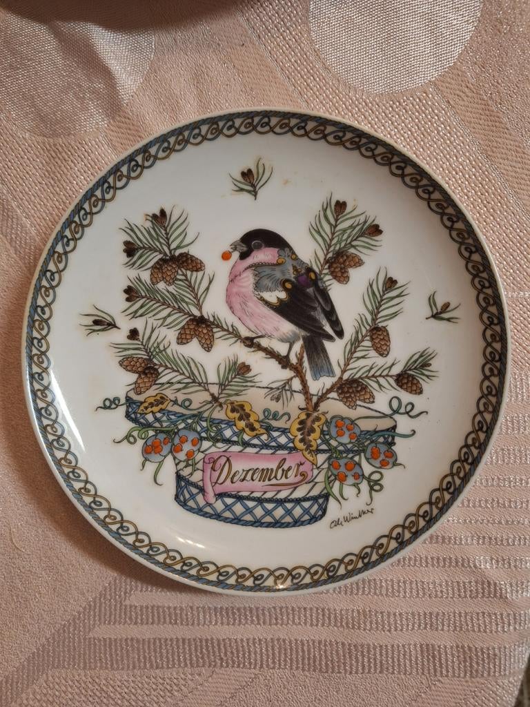 Hutschenreuther Maandbordje December - Ole Winther, Ophalen of Verzenden