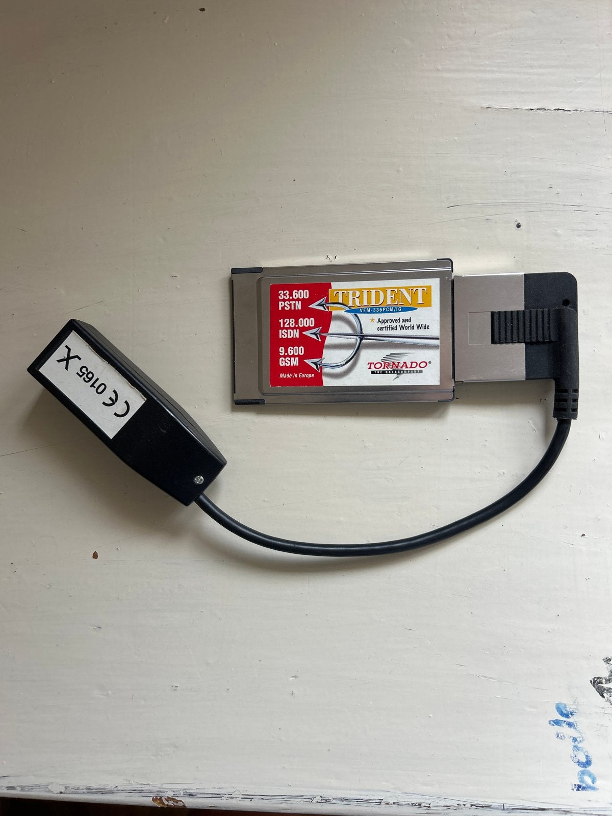 Trident Tornado ISDN PCMCIA kaart met adapter, Ophalen of Verzenden, Gebruikt, Overige typen