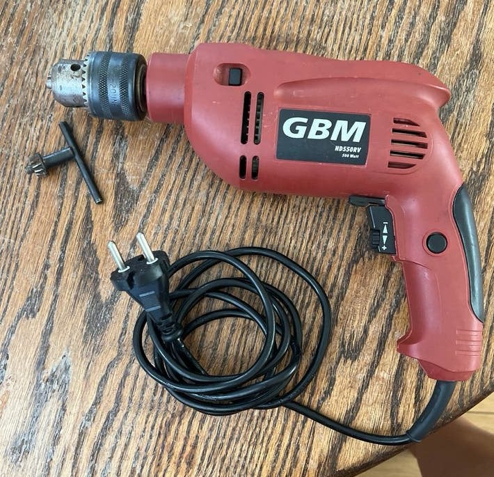 GBM HD550RV Boormachine 500 Watt, Boormachine, Gebruikt, Variabele snelheid, Ophalen of Verzenden