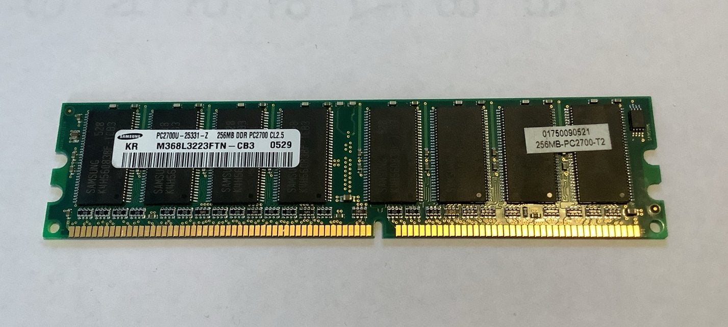 Samsung SDRAM 256MB PC2700 DDR RAM Geheugenmodule, Ophalen of Verzenden, DDR, Desktop, Gebruikt