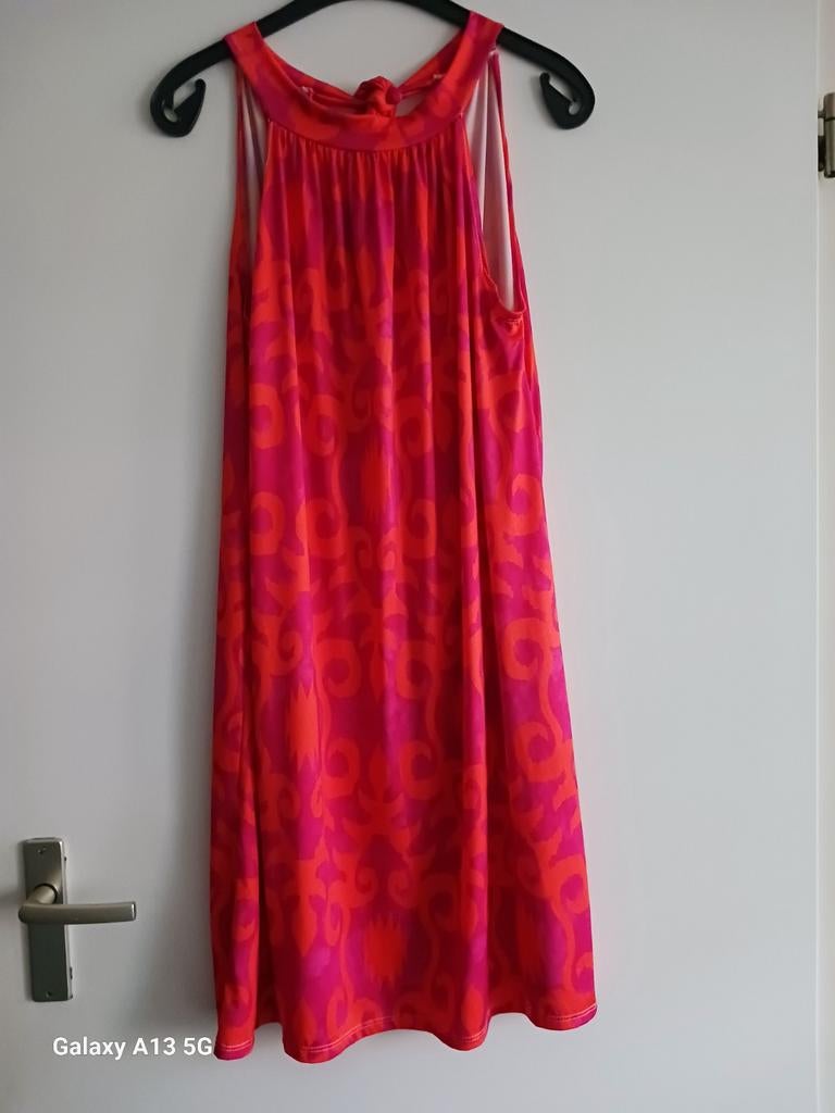 Mouwloos zomerjurkje, Maat 42/44 (L), Oranje, Ophalen of Verzenden, Zo goed als nieuw