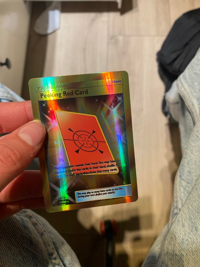 Pokémon TCG Peeking Red Card - Trainer Item (Foil), Ophalen of Verzenden, Zo goed als nieuw, Losse kaart, Foil