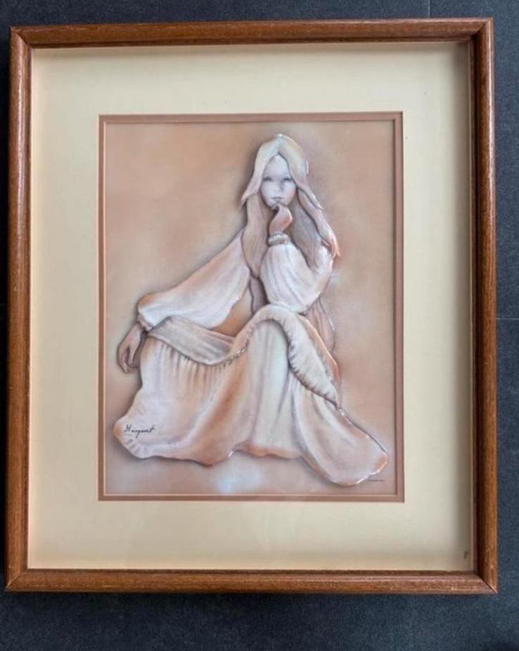 Margaret Keane  3 dimensionale kunststof print jaren’70, Ophalen of Verzenden