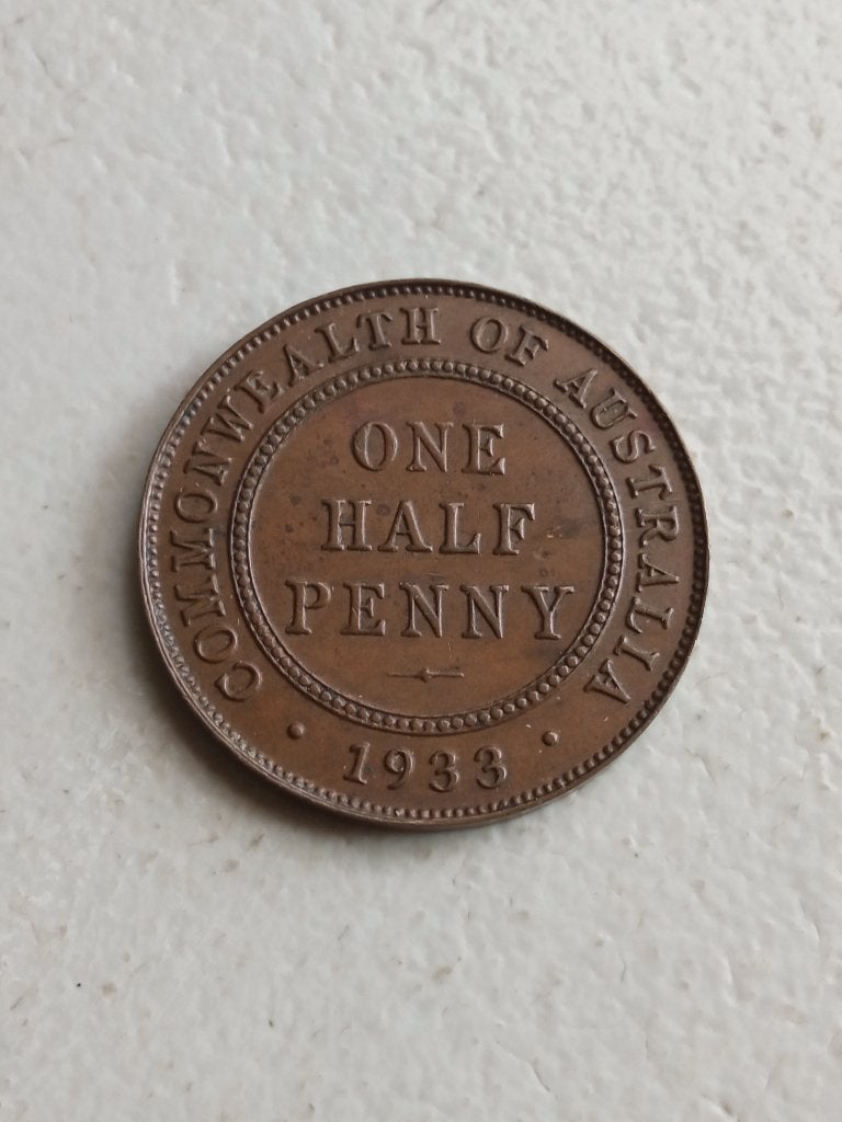 Australië 1/2 penny 1933., Ophalen of Verzenden, Losse munt