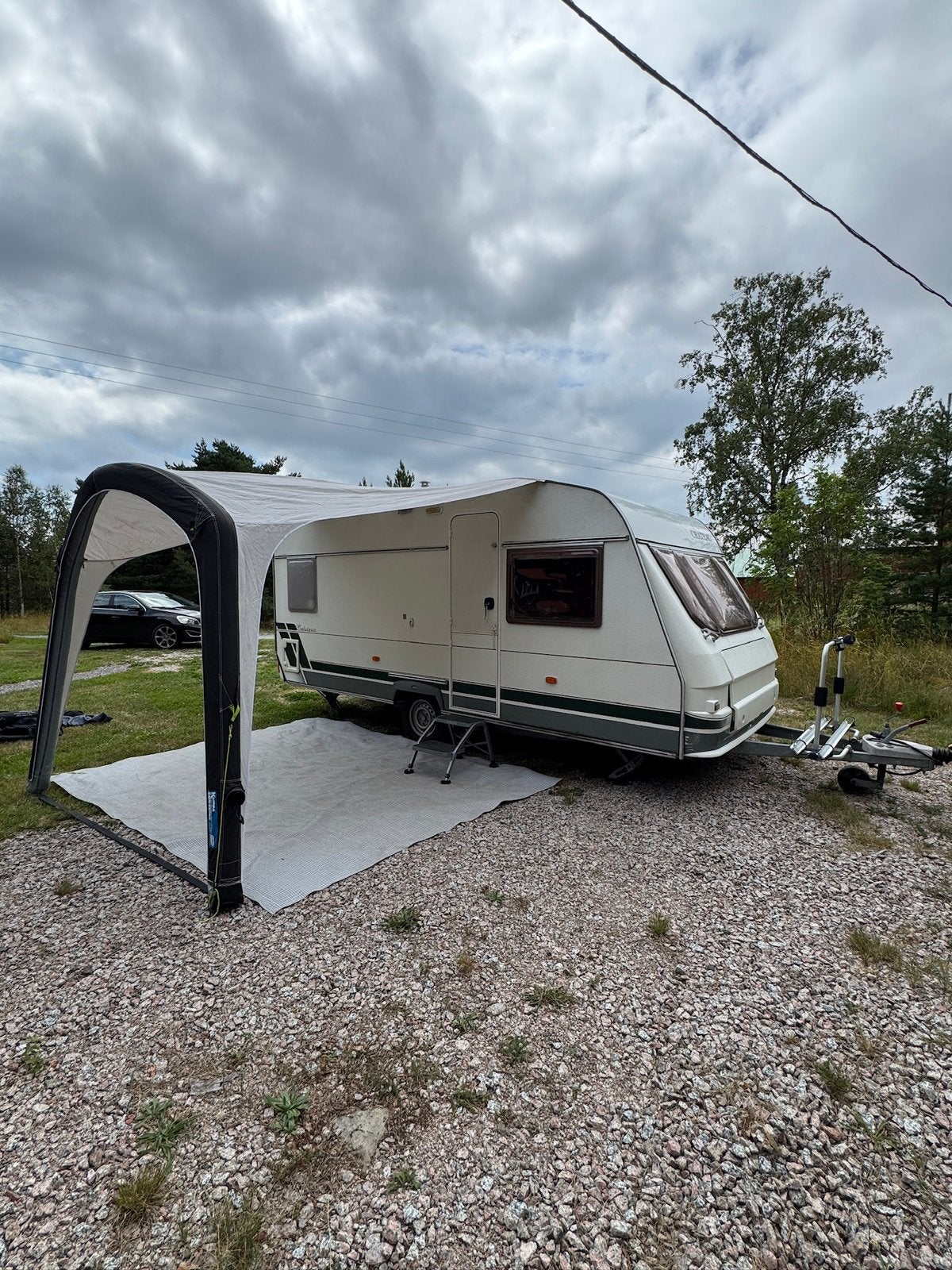 Chateau Calista 450 + Mover + opblaasbare Luifel, Chateau, Vast bed, Rondzit, Luifel