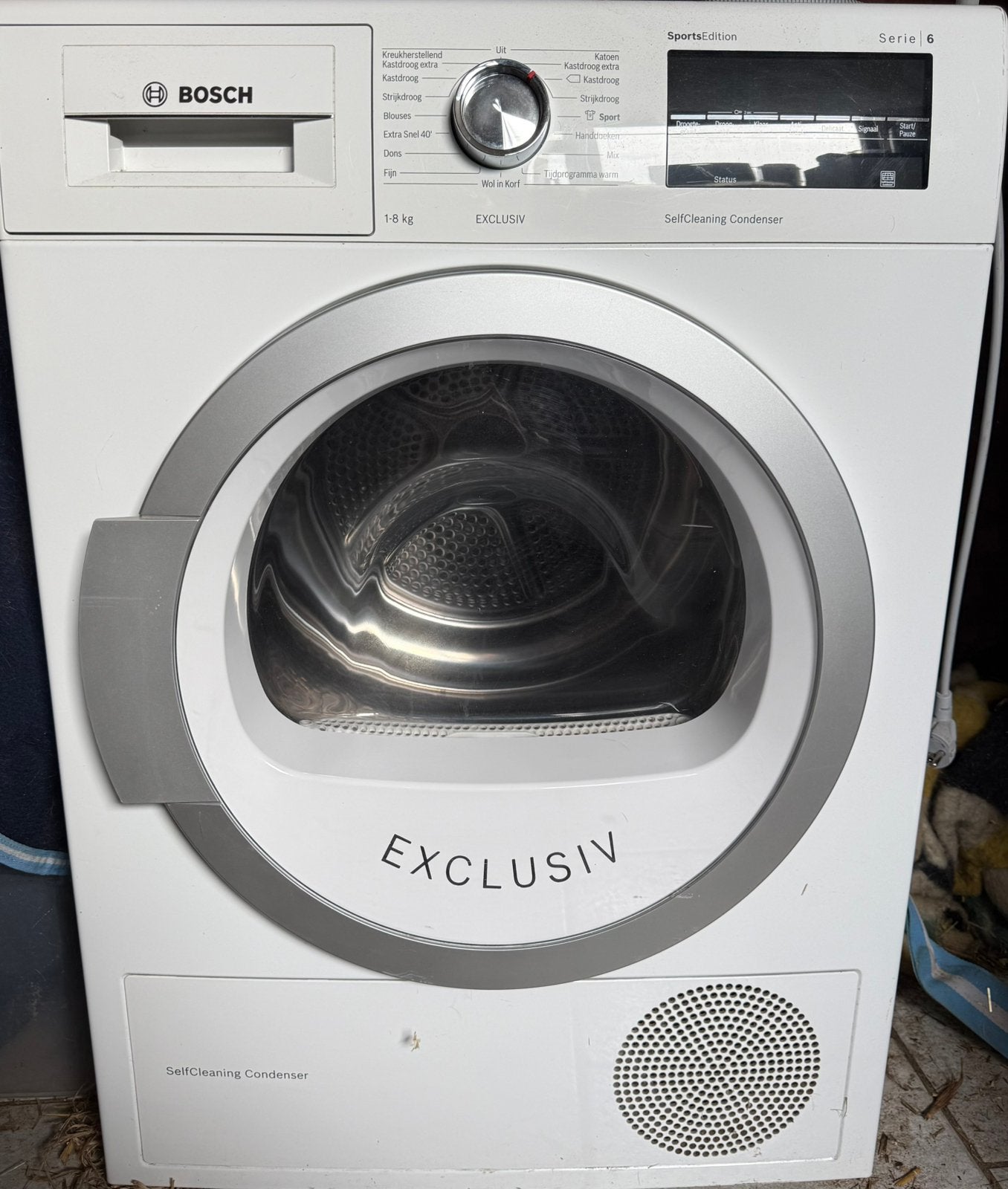 Bosch Exclusiv droger, Ophalen, Zo goed als nieuw, Condens, 85 tot 90 cm