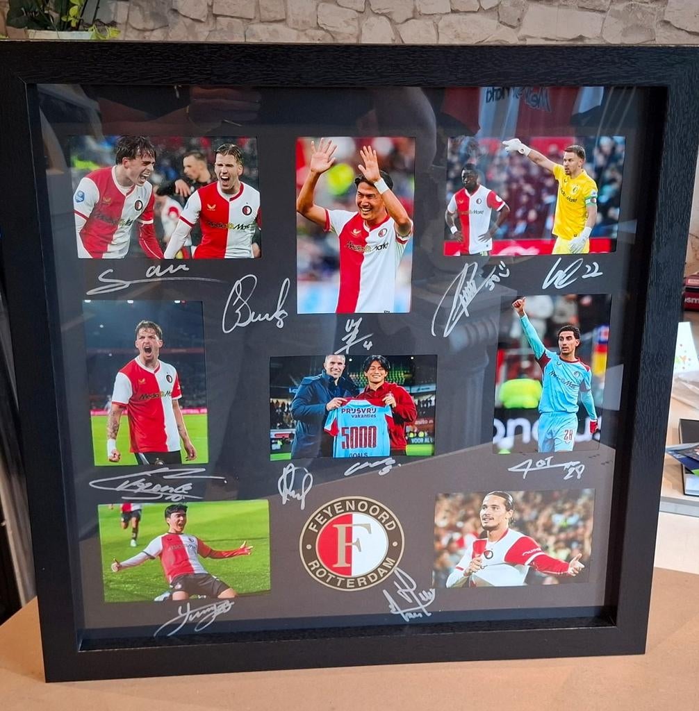 Feyenoord fotolijst met handtekeningen, Sport en Fitness, Voetbal, Ophalen of Verzenden