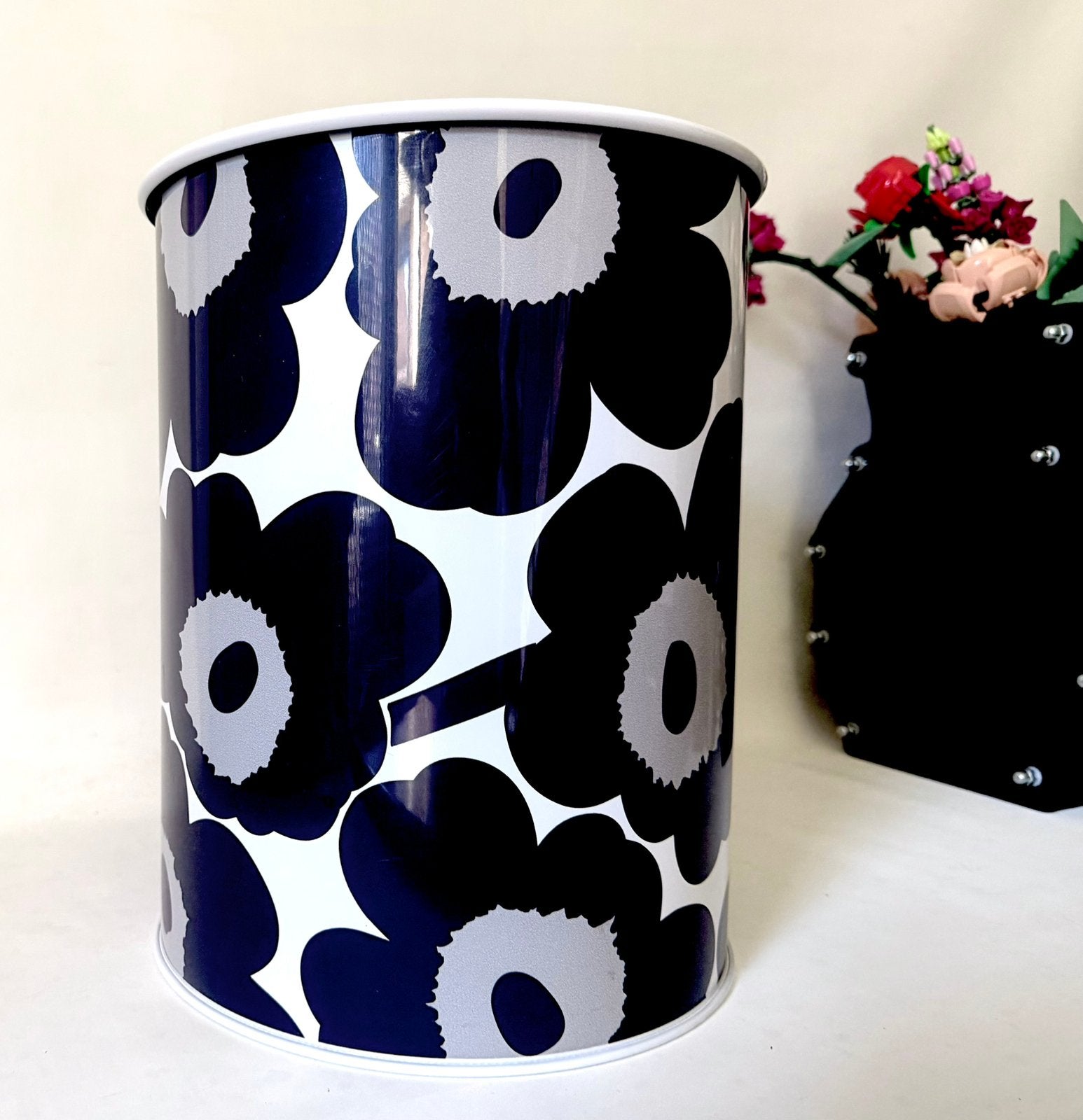 Marimekko prullenbak / papierafvalbak *design *, Ophalen of Verzenden, Zo goed als nieuw, Metaal