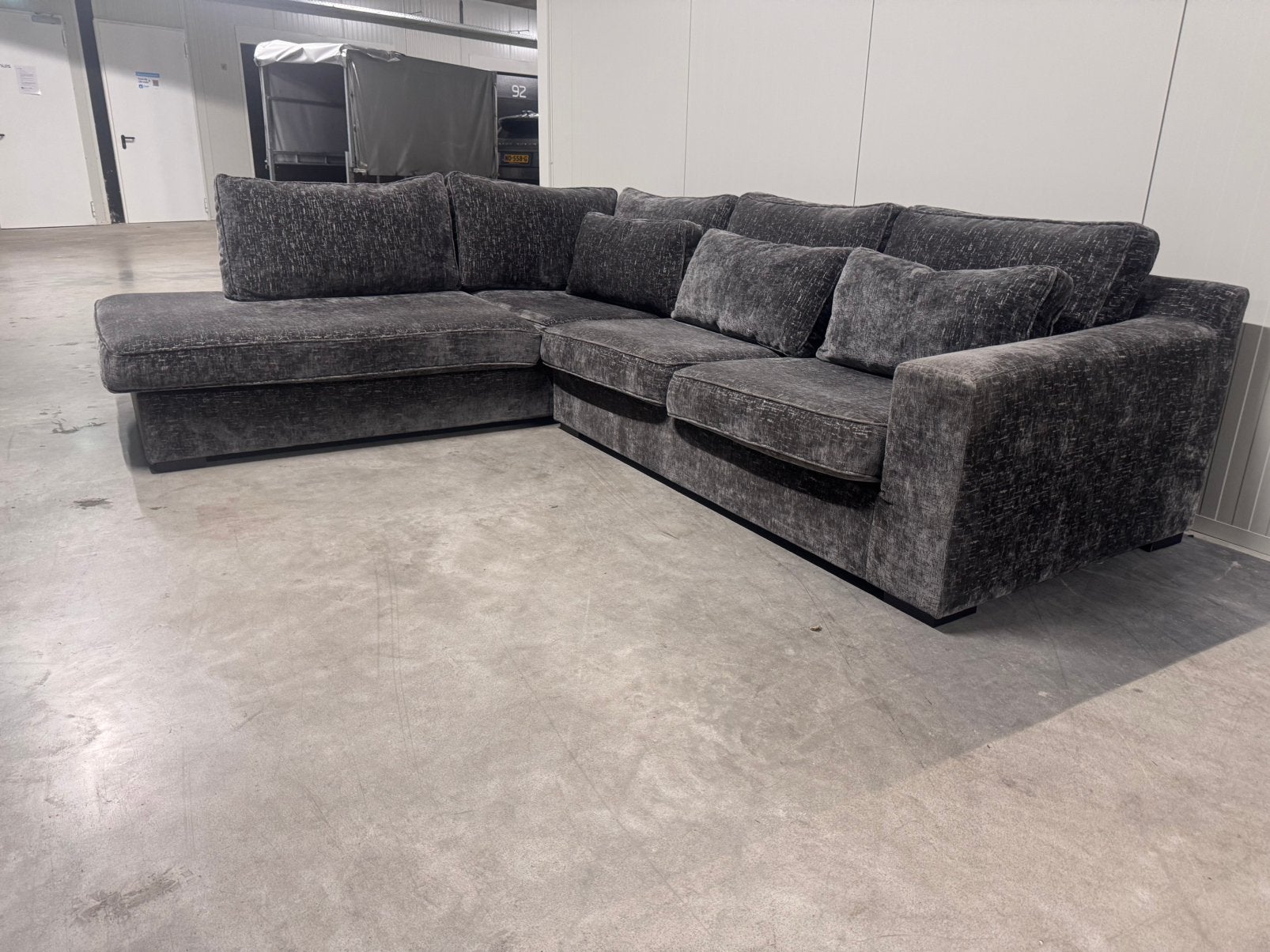 ZGAN Hoekbank Grijs Bank GRATIS BEZORGING, Ophalen, Zo goed als nieuw, 150 cm of meer, Vierpersoons of meer