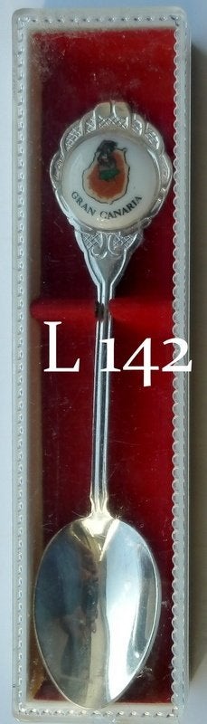 L142 theelepeltje gran canaria, Ophalen of Verzenden, Zo goed als nieuw, Metaal