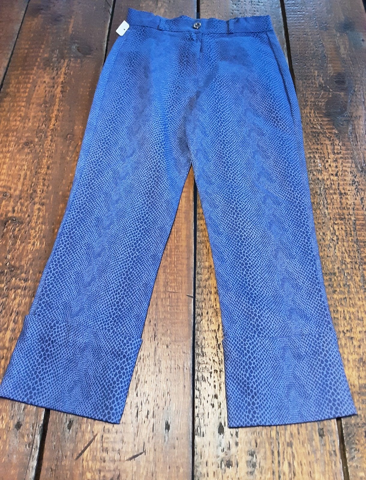 Blauwe broek met slangenprint maat 36 NIEUW, Kleding | Dames, Broeken en Pantalons, Blauw, Nieuw, Ophalen of Verzenden, Onbekend