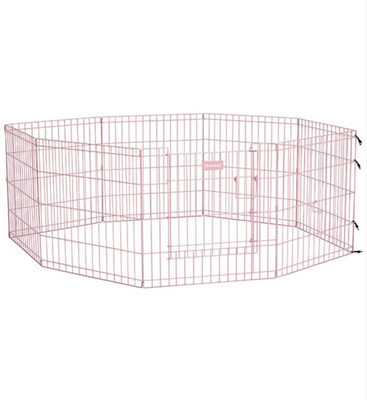 Roze honden hekje of hondenren, Ophalen, Zo goed als nieuw, Hondenren