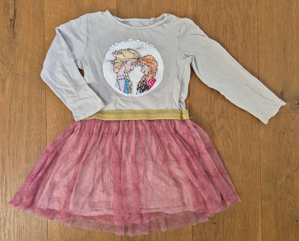 Frozen jurk met pailletten, maat 110/116, Ophalen of Verzenden, Gebruikt, Disney Frozen, Meisje