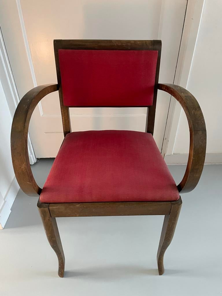 Franse armleuning stoel bridge fauteuil, jaren '60, Antiek en Kunst, Antiek | Meubels | Stoelen en Banken, Ophalen