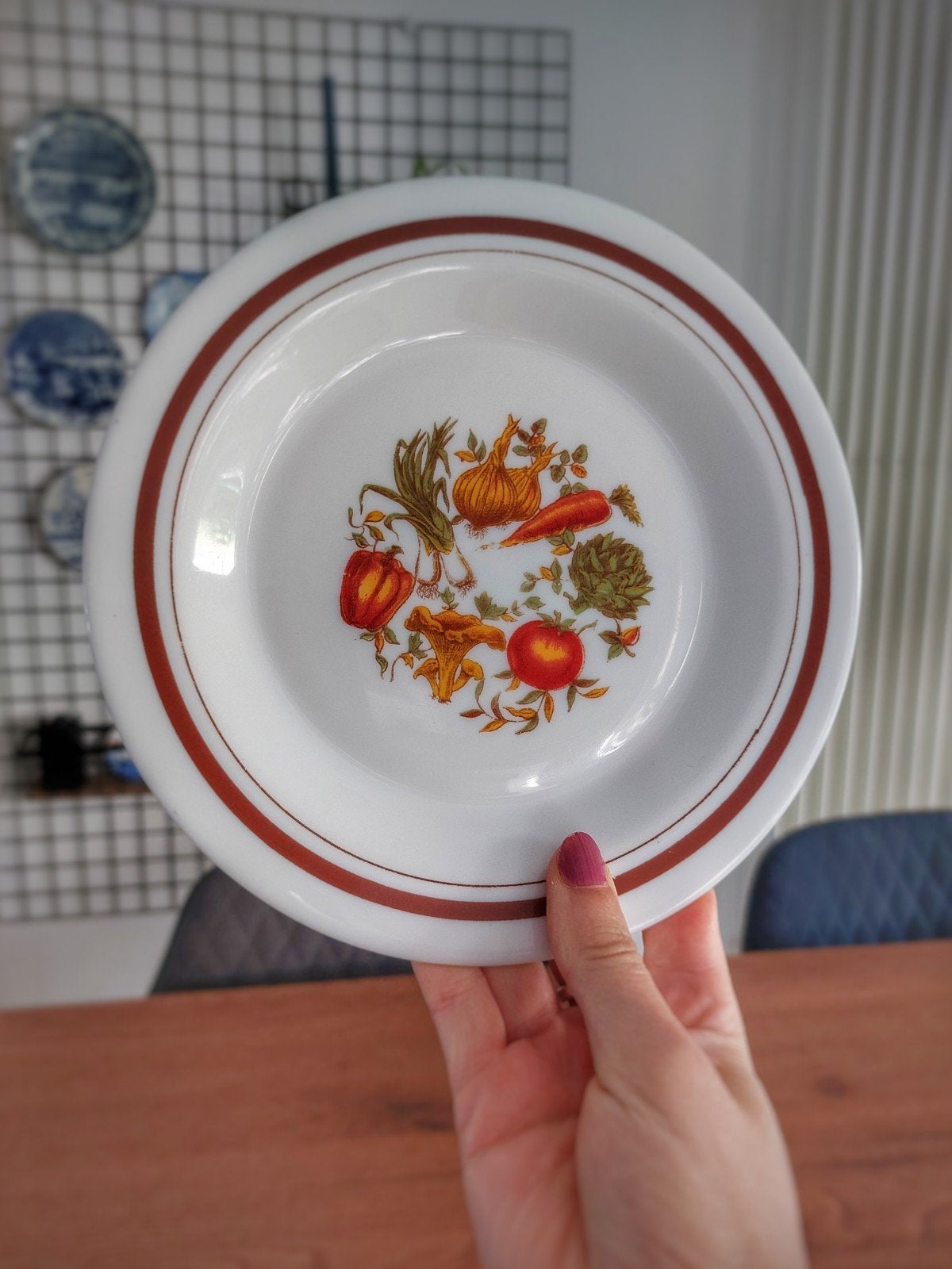 5 vintage ontbijt-/dessertbordjes - Arcopal, Ophalen of Verzenden