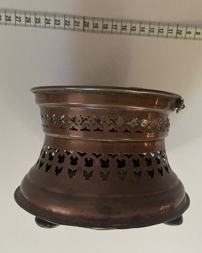Antiek koperen theelicht, Ophalen of Verzenden