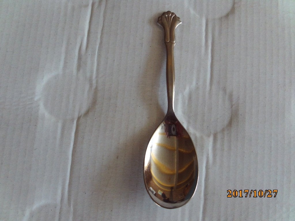 gero zilmeta theeduimpje + 4 taartvorkjes nr. 711, Ophalen of Verzenden, Gebruikt, Rvs of Chroom
