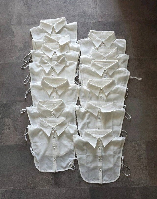 13x blouse nep kunst kraagje kraag wit, Ophalen of Verzenden, Zo goed als nieuw
