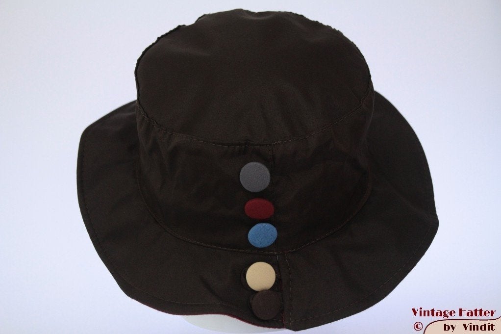 buckethat Dames regenhoed Hawkins donker bruin 53-57 nieuw, Hoed, Hawkins, Nieuw, One size fits all