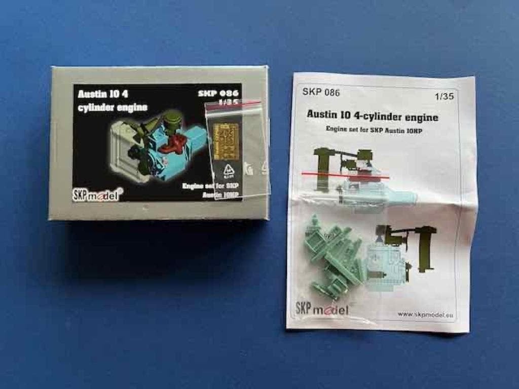 SKP 86	Austin 10 4 Cyl. Engine set	1/35	Resin & PE, Overige merken, Tank, 1:32 tot 1:50, Nieuw