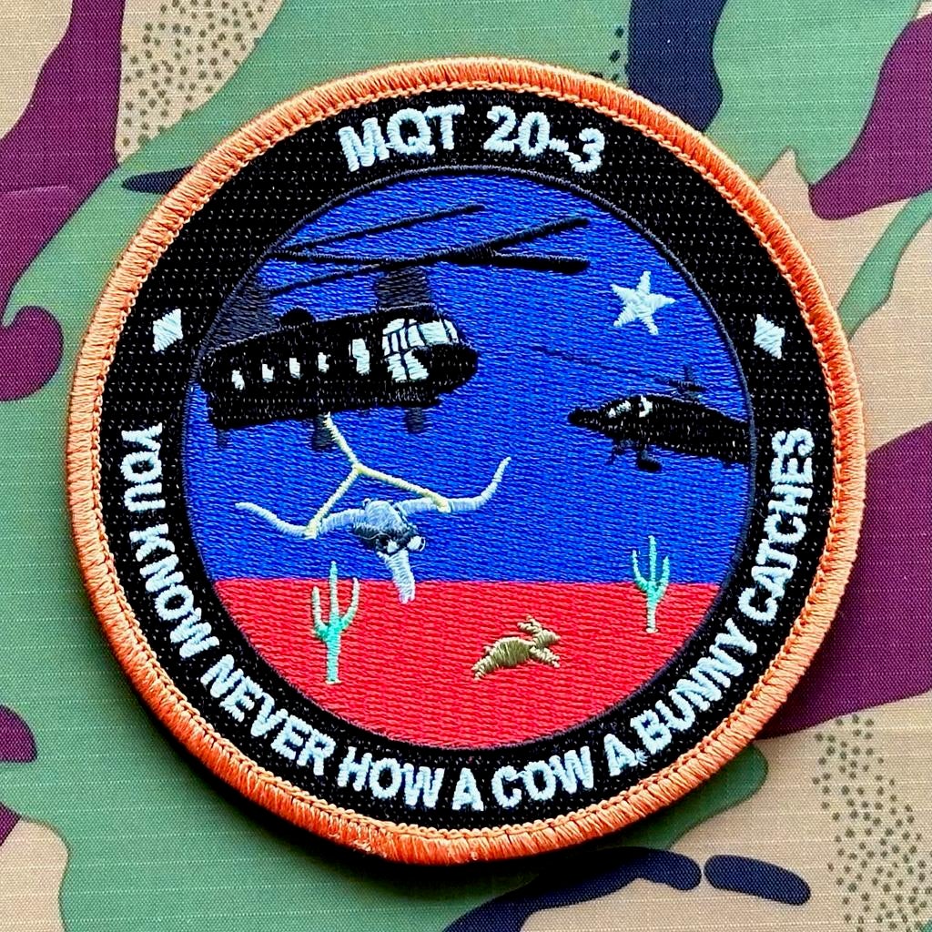 Patch RNLAF 298 301 302 SQN MQT 20-3, Verzamelen, Ophalen of Verzenden, Luchtmacht, Nederland, Embleem of Badge