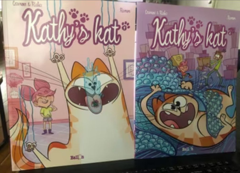 deel 1 deel 4 2x kathy 's kat r1, Meerdere stripboeken, Ophalen of Verzenden, Zo goed als nieuw