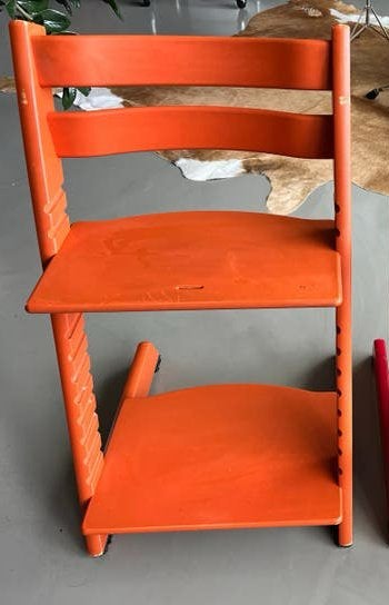 Oranje Tripptrapp kinderstoel, Ophalen, Gebruikt, Meegroeistoel, Aanschuifbaar