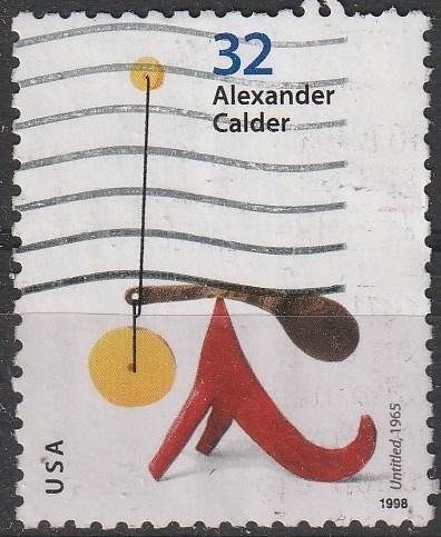 2382. Ver. Staten 2944 gest. Alexander Calder, Ophalen of Verzenden, Gestempeld, Noord-Amerika