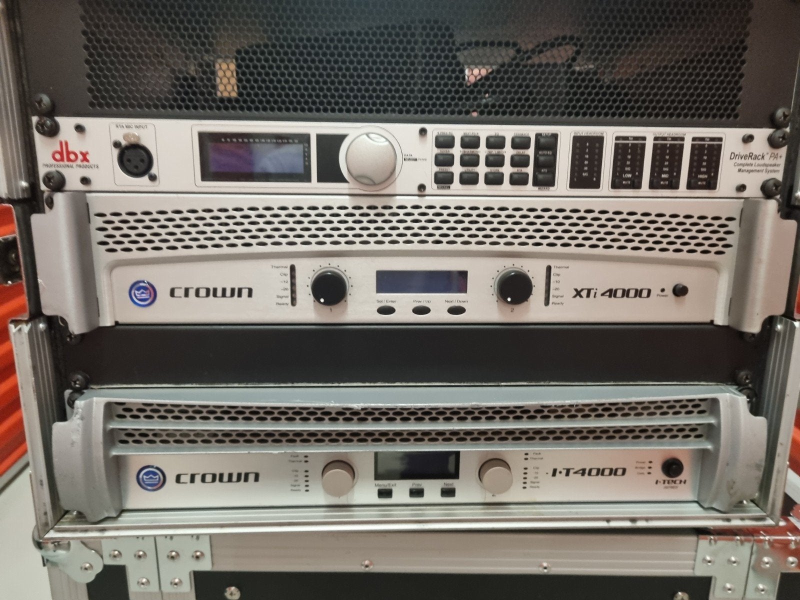 Professionele PA-set: dbx DriveRack, Crown XTi & I-Tech, Ophalen, Gebruikt, 1000 watt of meer, P.A.